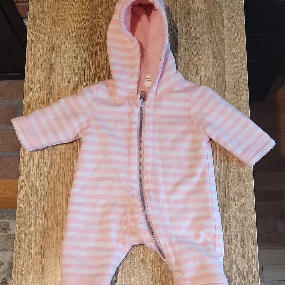 Hanna Andersson Pink Striped One Piece 0-3 Months